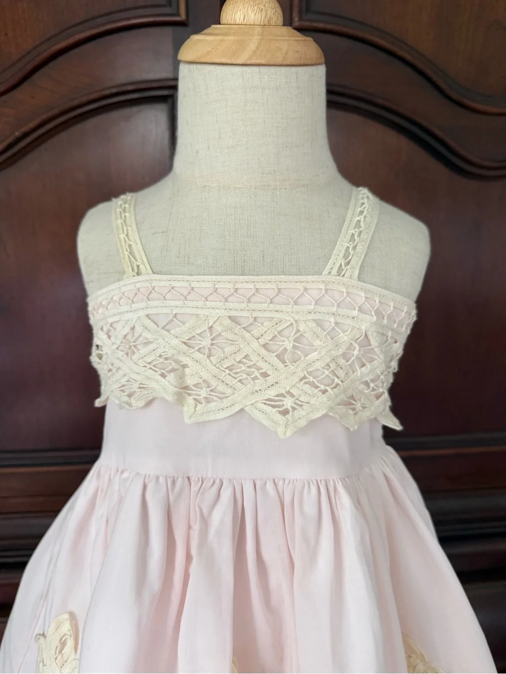 Well Dressed Wolf Daydream Dress Shorties Set 4T Pink Lace Boho